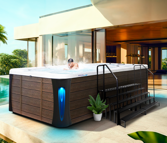 Calspas hot tub being used in a family setting - Coconut Creek